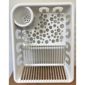 IKEA Flundra White Plastic Kitchen Sink Dish Drainer